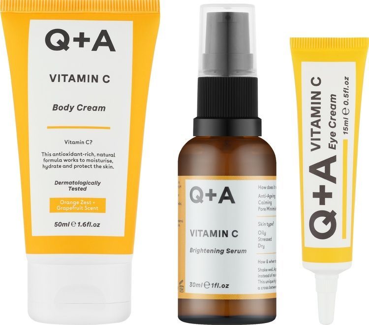 Zestaw upominkowy dla promiennej sk&oacute;ry Q+A Glow Heroes Gift Set