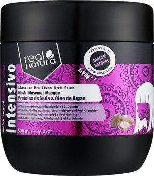 Maska wygładzająca i nadająca blask włosom Real Natura Pro-Lisos Anti Frizz Mask 500 ml