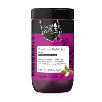 Maska wygładzająca i nadająca blask włosom Real Natura Pro-Lisos Anti Frizz Mask 1000 ml