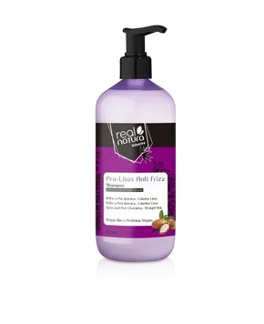 Szampon wygładzający i nadający blask włosom Real Natura Pro-Lisos Anti Frizz