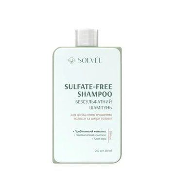 Szampon bez siarczan&oacute;w do delikatnego oczyszczania włos&oacute;w i sk&oacute;ry głowy SOLVEE Delicat Sulfate-Free Shampoo