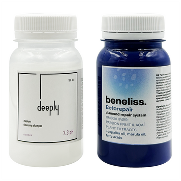 Beneliss Botorepair + Deeply Medium Cleansing Shampoo 7.3 pH 100+100 ml