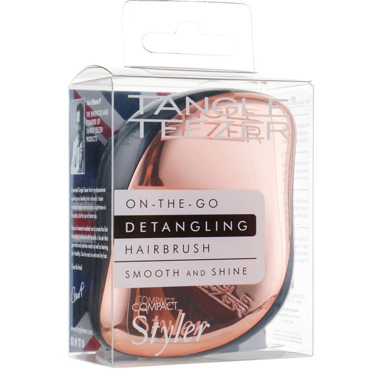 Tangle Teezer. Szczotka do włos&oacute;w Compact Styler Rose Gold Black