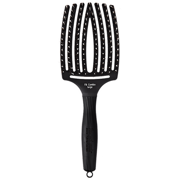 Olivia Garden Pędzel do masażu z naturalnym włosiem Finger Brush Combo Duży, czarny, art. OGBFBC3L