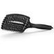 Olivia Garden Pędzel do masażu z naturalnym włosiem Finger Brush Combo Duży, czarny, art. OGBFBC3L