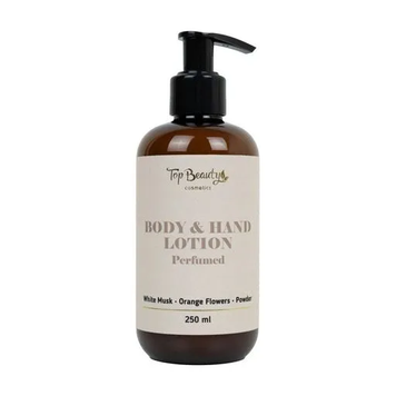 Perfumowany balsam do rąk i ciała TOP BEAUTY Body & Hand Lotion Perfumed White Musk, Orange Flowers, Powder 250 ml