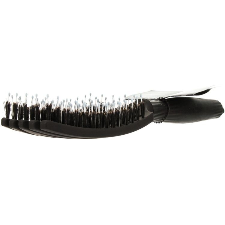 Olivia Garden Pędzel do masażu z naturalnym włosiem Finger Brush Combo Medium, czarny, art. OGBFBC2M