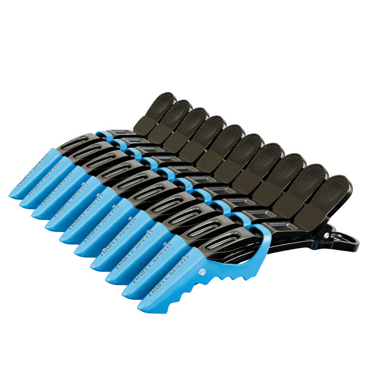 Hair Expert Clip, x10, Niebieskie