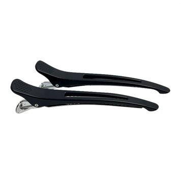 Hair Expert Clip Duck Clips (elastyczne, metalowe, plastikowe), x6, Czarny