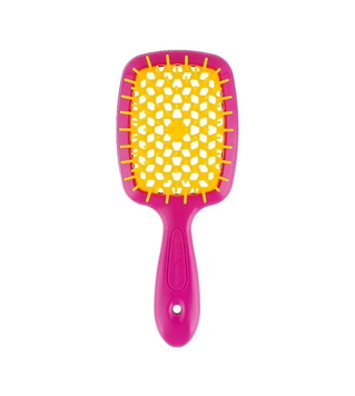 Szczotka do włos&oacute;w Janeke SUPERBRUSH-small FUCHSIA/YELLOW.86SP234 FY