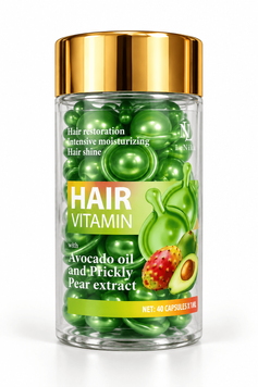 Witaminy do włos&oacute;w z olejem awokado i ekstraktem z opuncji figowej LeNika Hair Vitamin Avocado Oil and Prickly Pear Extract 40&times;1